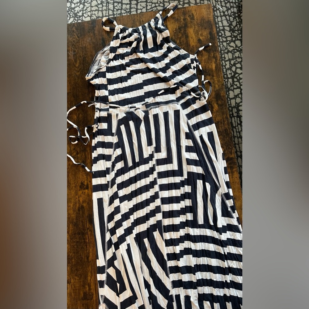 Navy and white striped Gap maxi dress XL *TALL*